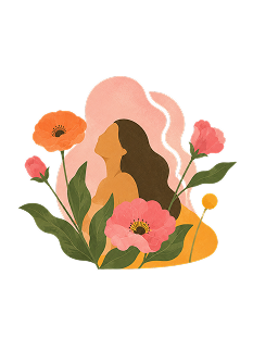 Slow Beauty Movement botanical brand pillar illustration